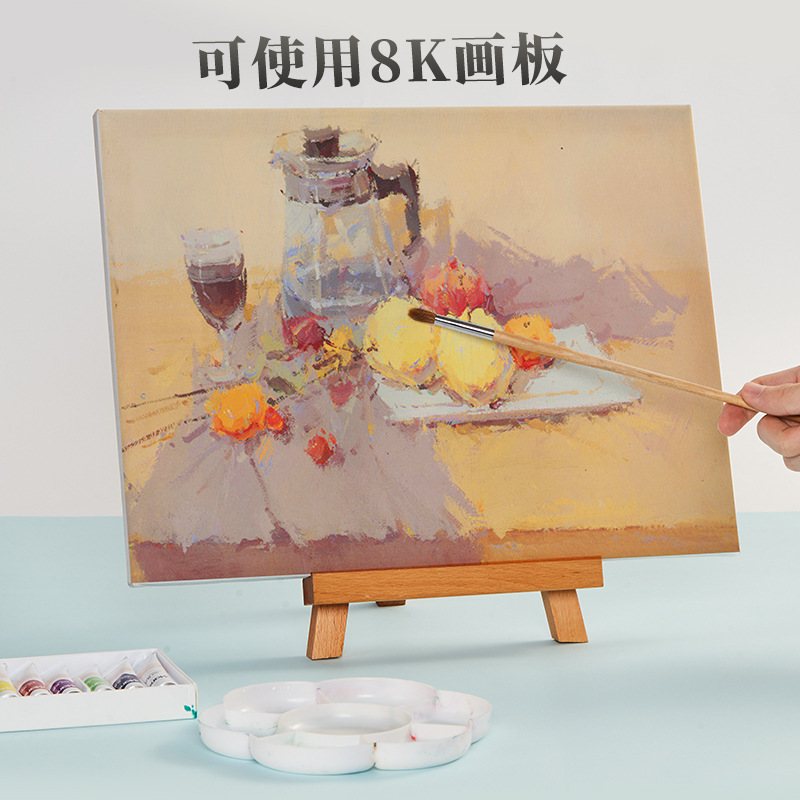 榉木小画架批发桌面台式作品相框迷你便携摆件三角油画画板装饰