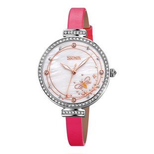 SKMEI时刻美女士创意水钻大表盘防水手表时尚潮流石英表