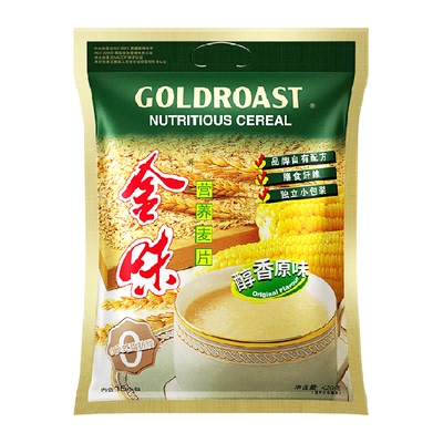 【尝鲜款】金味冲饮麦片原味营养麦片420g*1袋速食燕麦早餐半日达