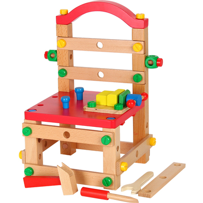 椅子木质鲁班多功能螺母拼装