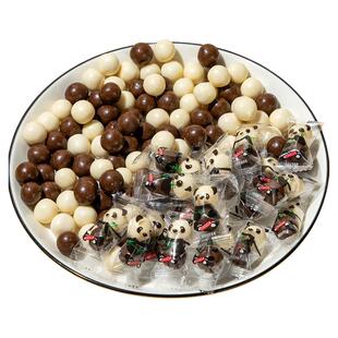 熊猫麦丽素巧克力豆糖果小零食官方旗舰店独立小包装（代可可脂）