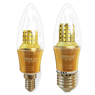 雷士照明led灯泡e14三色5W7W9W节能家用吊灯光源大小螺口e27尖泡