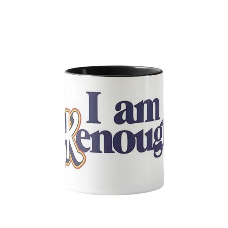 yeap!外贸亚马逊amazon陶瓷马克杯耐高温彩色把手i am kenough