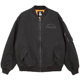 杰克琼斯男装宽松美式复古飞行员夹克外套棒球服短款春秋季潮短款
