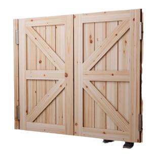 实木栅栏门原木半腰门酒吧门双向回弹门牛仔门学校卫生间门隔断门