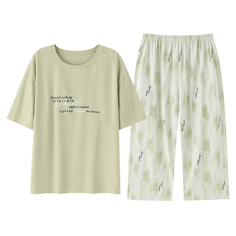 芬腾可安纯棉女夏凉感家居套装