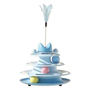 猫转盘玩具自嗨解闷逗猫棒转盘球逗猫神器羽毛小幼猫宠物益智神器