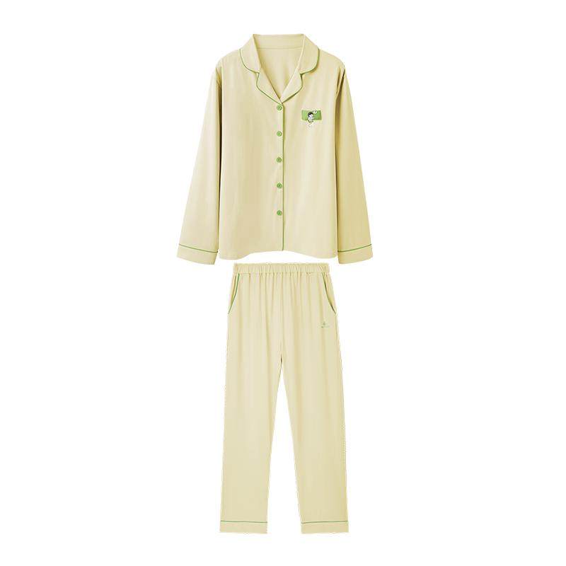 有棵树植物停螨纯棉睡衣女款春秋长袖家居服套装女士睡衣居家服