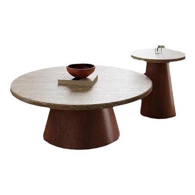 北欧轻奢洞石蘑菇茶几