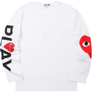IT CDG PLAY COMME des GARÇONS川久保玲男装长袖T恤潮流图案印