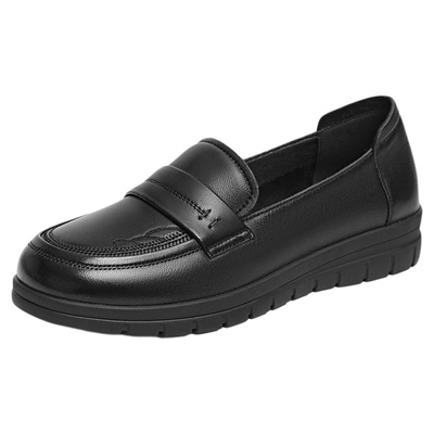 超软羊皮鞋子软底舒适中老年皮鞋