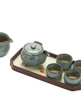 铁胎汝窑防烫大容量手抓茶壶