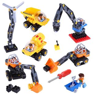 万格机械工程套装大颗粒DIY益智拼插拼装积木玩具45002教具男孩