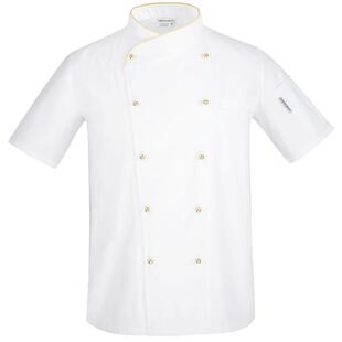 厨乐乐正品工装厨师长制服短袖厨师工作服夏季厨师服厨房男女工服