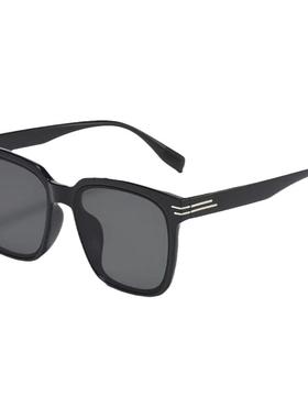 桔里防紫外方形gm男黑超开车墨镜