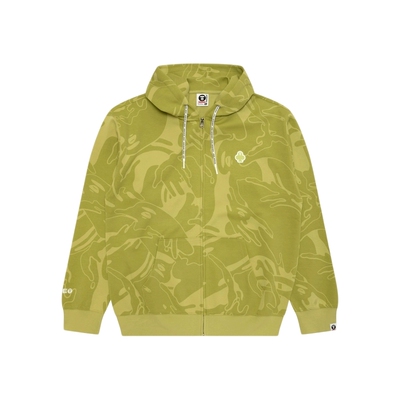 Aape迷彩扑克徽章连帽卫衣外套