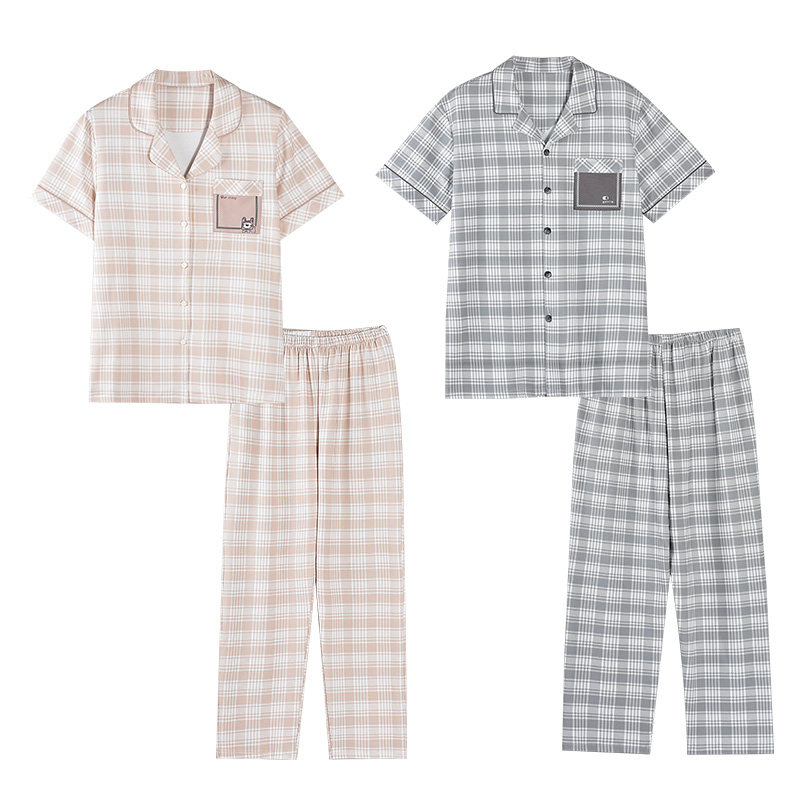 夏季新款情侣纯棉大码睡衣家居服