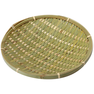 竹编果盘家用馒头筐创意水果盘子客厅竹盘手工竹篮子竹簸箕竹制品