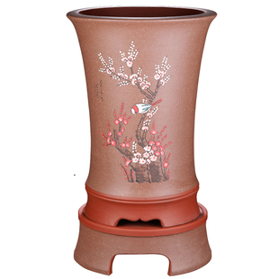 兰花花盆大口径陶瓷花瓶落地盆景盆特大号大花蕙兰高端紫砂花盆