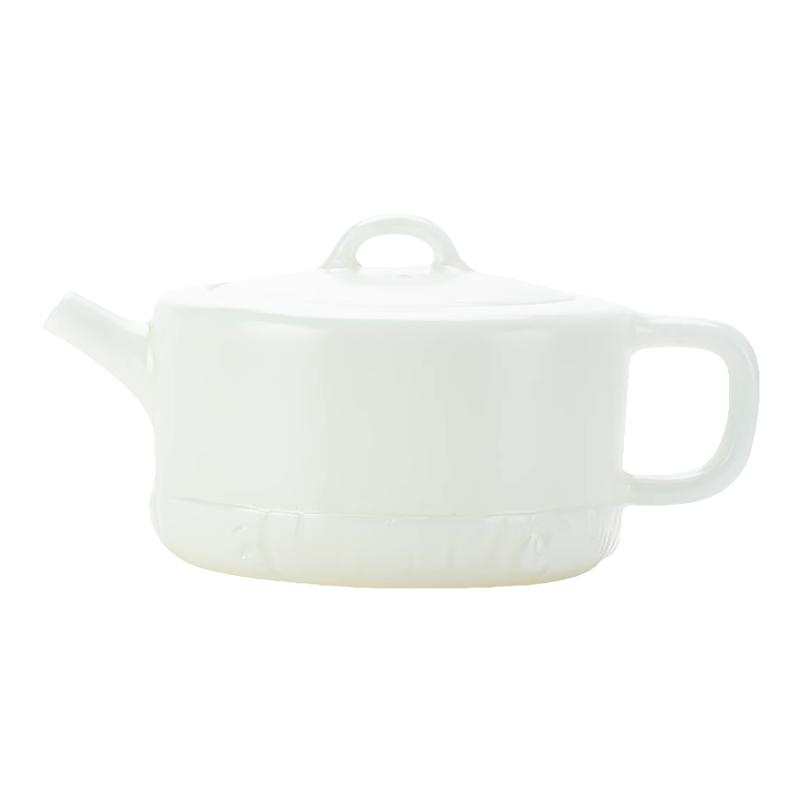 钰铨龙门大师手作羊脂玉瓷泡茶壶