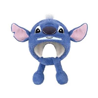 可爱小熊维尼毛绒帽子围巾一体