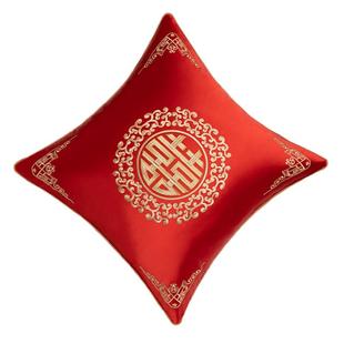 红色抱枕结婚一对中式婚房婚庆抱枕套长方形喜字靠垫喜庆沙发靠枕