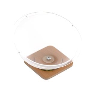 太空舱猫窝冬季保暖四季通用高透亚克力实木转盘猫咪玩具猫床一体