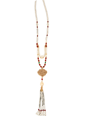 羿墨颜落尘镂空平安锁贝珠软璎珞