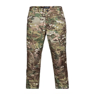 春秋男户外战术迷彩长裤直筒休闲防水收束脚多袋工装耐磨帅气修身