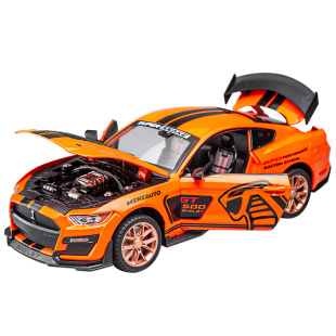 福特野马蝰蛇GT合金车模1:24美式肌肉仿真汽车模型摆件男孩玩具车