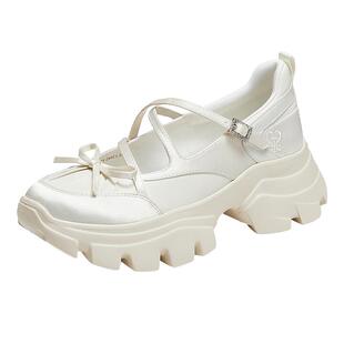 思加图2026新款玛丽珍鞋运动厚底增高浅口鞋单鞋女鞋鞋子ECE74AQ6