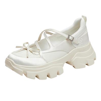 思加图玛丽珍鞋厚底增高浅口鞋女