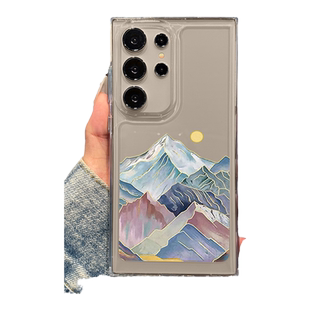 Missvun适用三星s24ultra手机壳新款s23+彩色山峰保护套透明S22高级感时尚男士官方24创意女款S23个性24+防摔