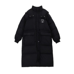JK小个子黑色中长款羽绒棉服女冬季2025学院风加厚棉衣面包服外套