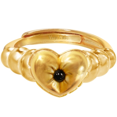 VaryVase18k金色气球爱心戒指