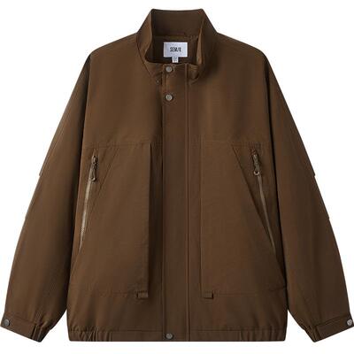 森马户外机能夹克轻薄立领外套男