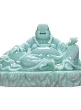 玉石菩萨笑佛像家居客厅开业礼品