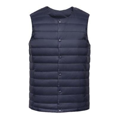 羽绒马甲男薄款圆领短款背心