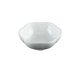 丰美抗摔密胺碗小碗4.5寸梅花碗 仿瓷碗米饭碗例汤碗甜品碗白W014