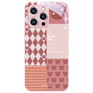 苹果14promax手机壳女款iphone13mini新款女12por高级感11pm紫色卡通可爱xs防摔xr钢化玻璃x潮牌8plus格子7p