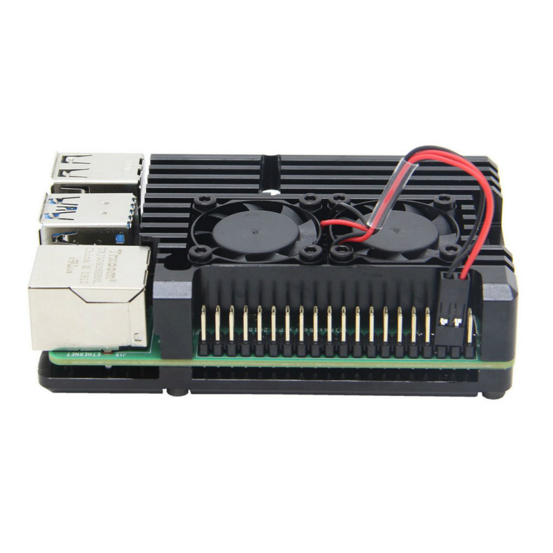 树莓派4b金属外壳4代铝合金散热壳子raspberry pi4主板保护壳配件