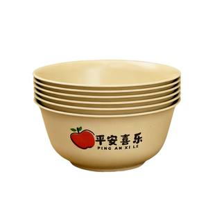 稻壳一次性饭碗食品级加大加厚加硬野餐碗耐高温家商用酒席过新年