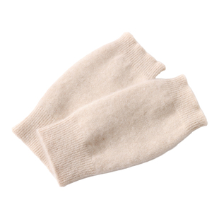 秋冬新款100%纯山羊绒半指手套男女秋冬针织保暖护腕防寒手套