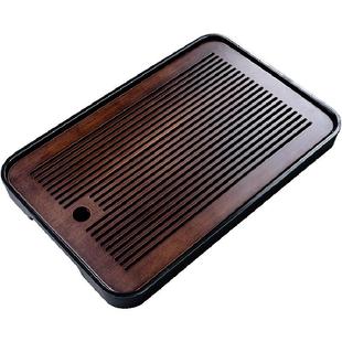 茶盘家用沥水盘排水式小号储水茶台竹制托盘客厅茶海日式简易茶托