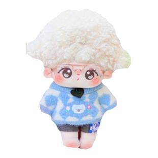 20cm娃衣棋盘海马毛提花毛衣20cm原创棉花娃衣胖胖体/正常体可穿