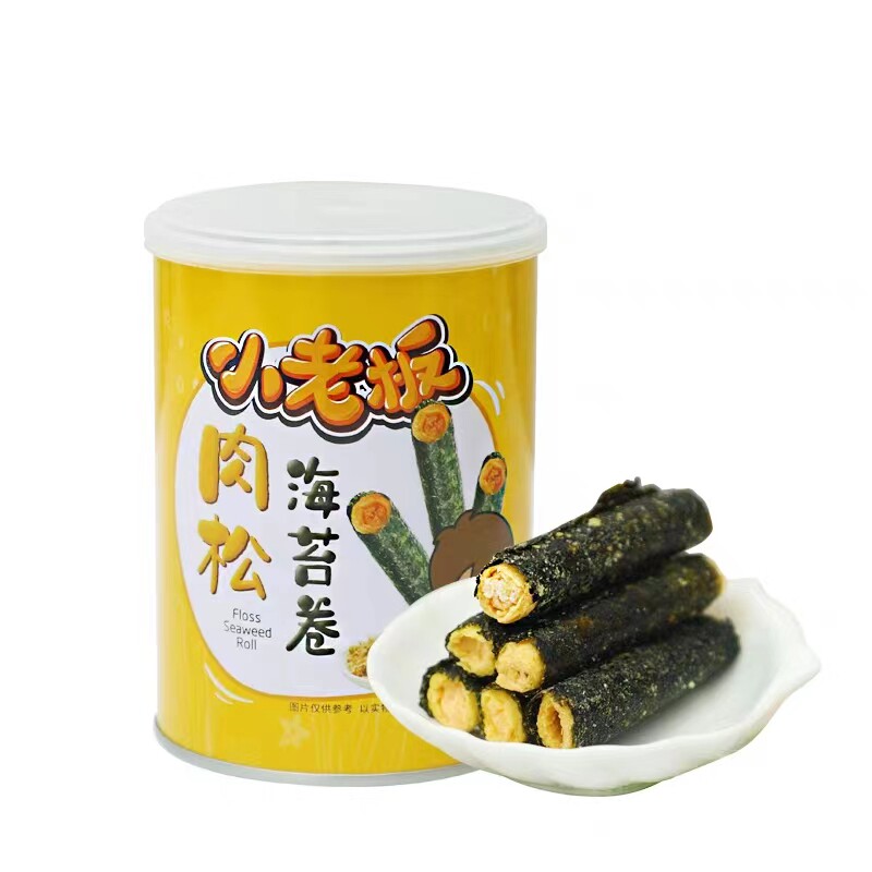 小老板海苔卷即食90g即食夹心脆