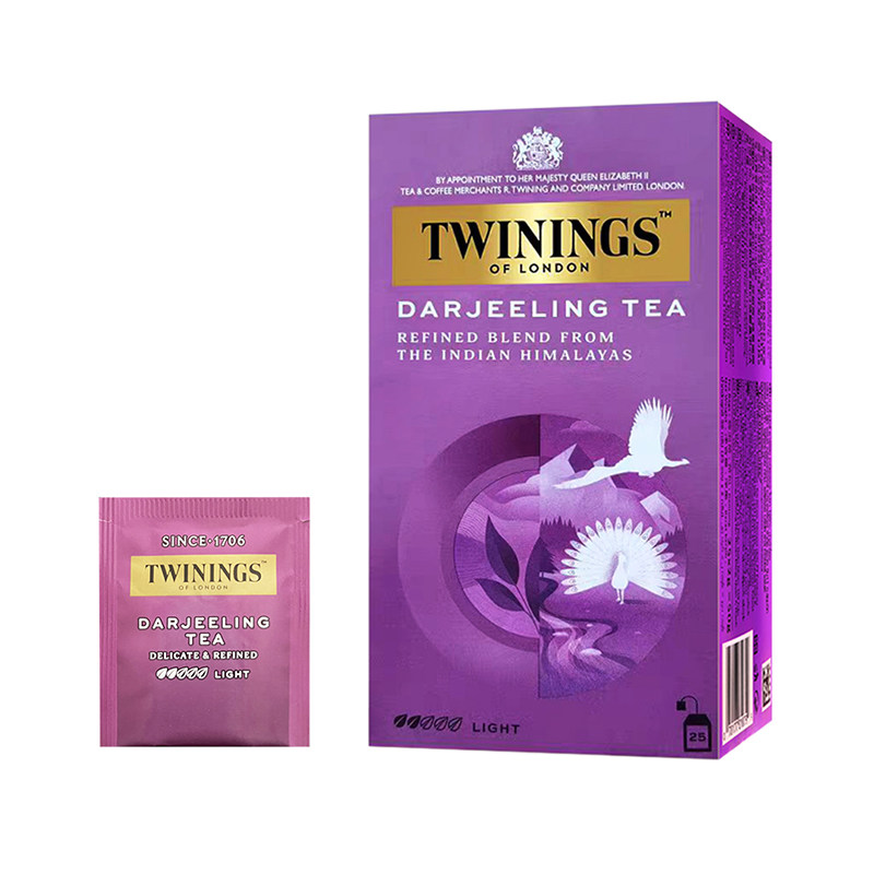 运损进口TWININGS茶川宁茶 大吉岭红茶包 Darjeeling红茶25包*2g