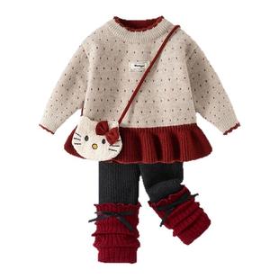 女童连衣裙冬装2026新款宝宝周岁礼服洋气小公主超好看儿童高级感