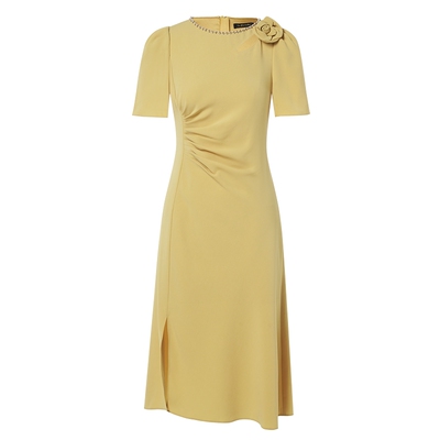 【隆重社交】La Koradior拉珂蒂显瘦2025夏三醋酸雅致连衣裙女