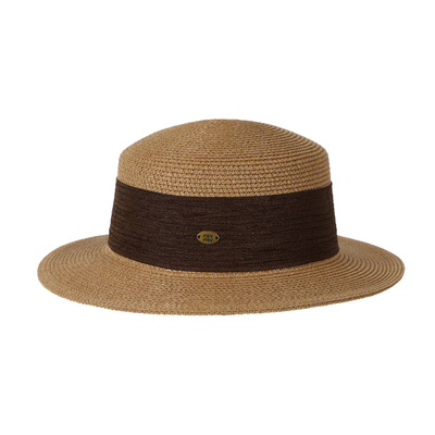 2026法式平顶礼帽女春季复古百搭宽檐遮阳草帽优雅网红显脸小百搭